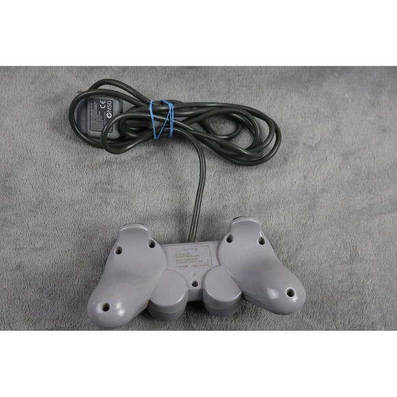 Official Sony PlayStation 1 PS1 Dual Shock Analog Gray OEM Controller SCPH-1200 - Picture 2 of 2